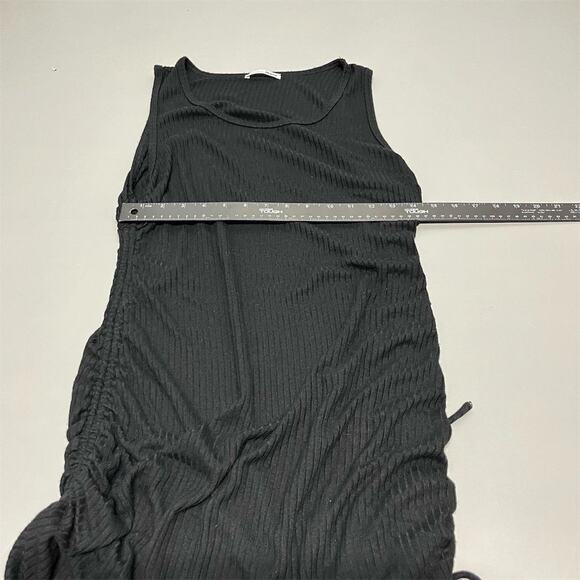 Reformation Black Ribbed Knit Midi Tank Dress XL Casual Stretchy - Picture 11 of 11